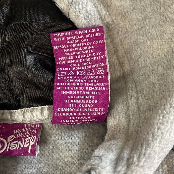 Disney - Mickey Mouse Gray and Black Raglan Hoodie - size 2X - Picture 6 of 6